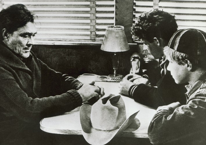 Timothy Bottoms, Jeff Bridges i Ben Johnson w 'Ostatnim seansie filmowym'