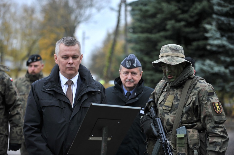 SIEDLCE MON TOMASZ SIEMONIAK SPOTKANIE Z ŻOŁNIERZAMI (Tomasz Siemoniak, Lech Majewski)