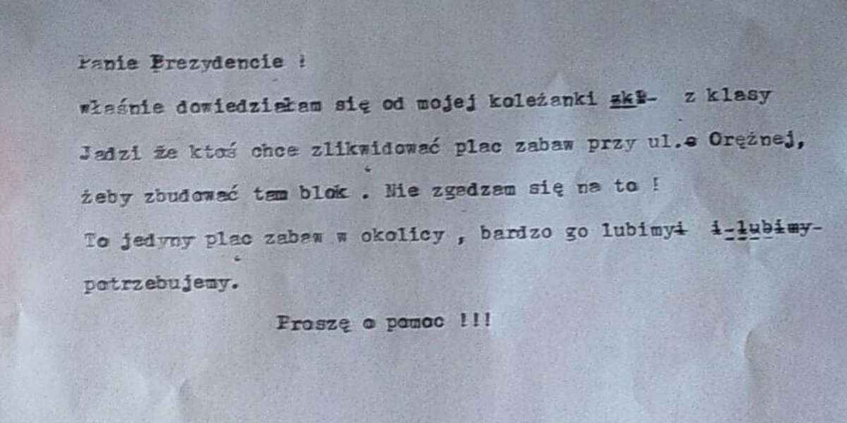 Mała Antosia pisze do prezydenta: "Nie zgadzam się na to!"