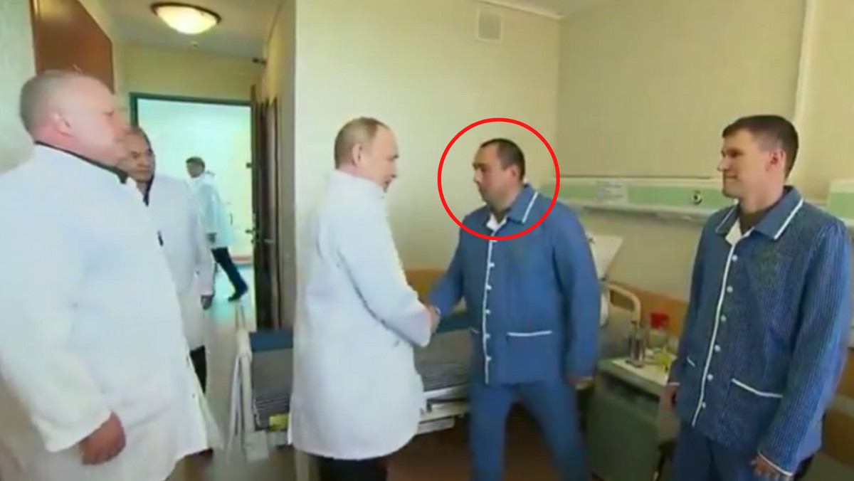 Putin odwiedził "rannych żołnierzy". Internauci rozpoznali jednego z nich