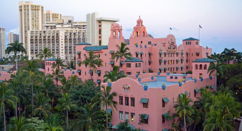 The Royal Hawaiian is a famous hotel in Hawaii. Andrew Woodley/Universal Images Group via Getty Images