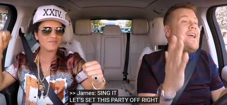 Bruno Mars śpiewa w aucie, czyli Carpool Karaoke w rytmie funky