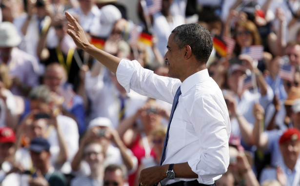 Obama w Niemczech pod Bramą Brandenburską