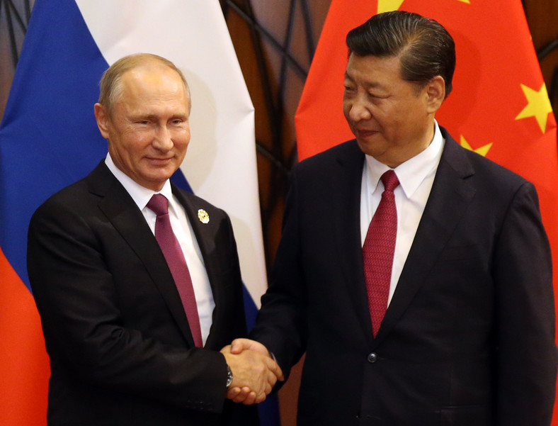 Prezydent Rosji Władimir Putin i prezydent Chin Xi Jinping.
