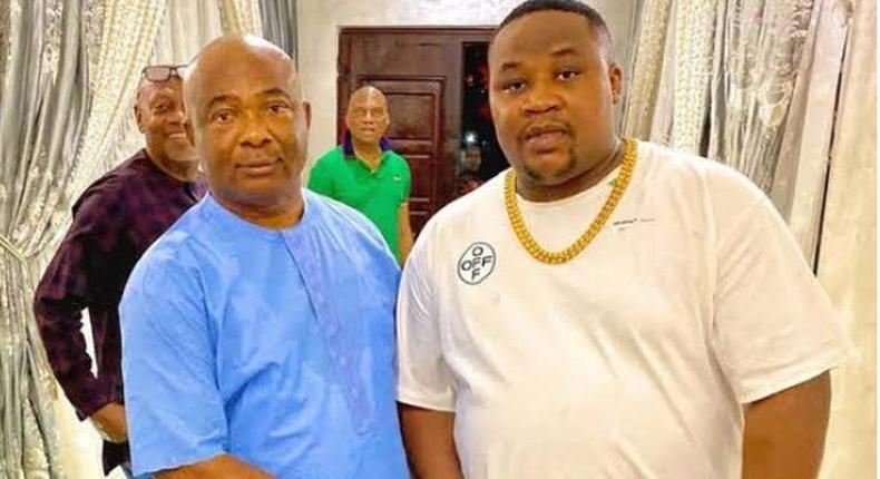 Governor Hope Uzodinma of Imo State and Cubana Chief Priest (Akelicious)