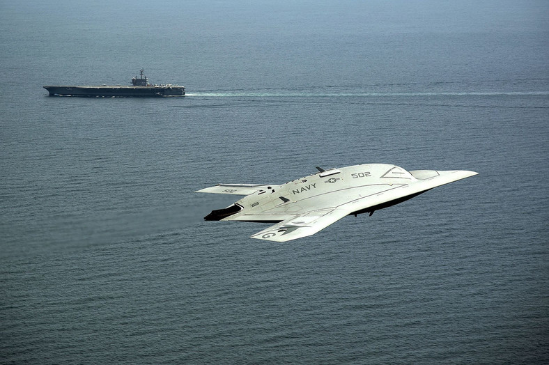 X-47B - w trakcie lotu