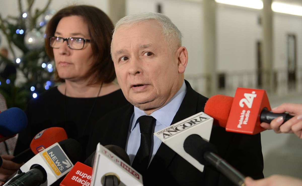 Beata Mazurek i Jarosław Kaczyński