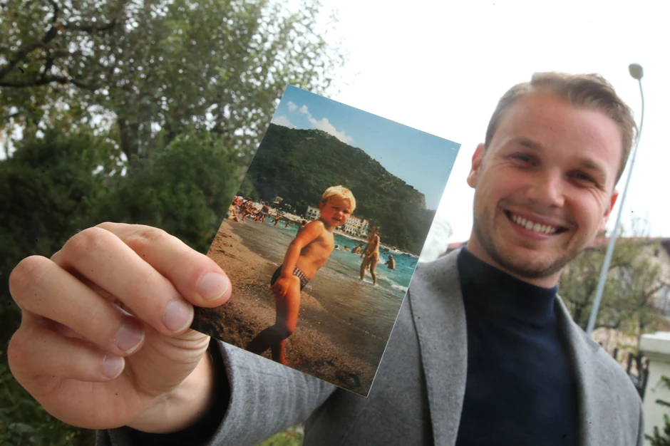 Draško kad je bio mali dečak. 