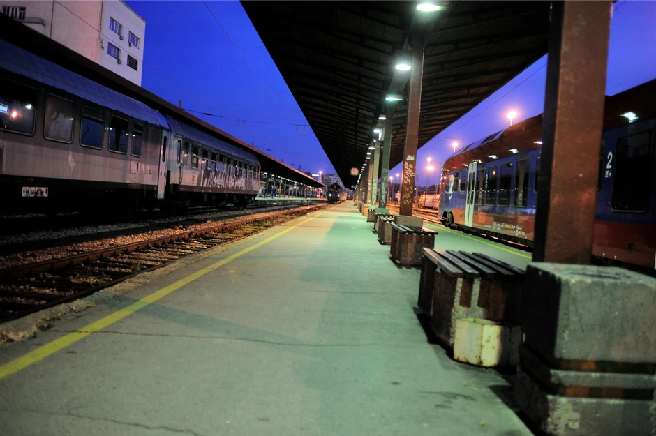 Stanica je pusta jer je ovaj polazak prekriven lepljivom trakom