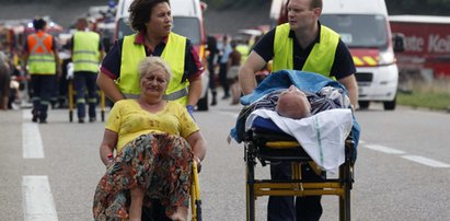 Wypadek polskiego autokaru we Francji. Galeria