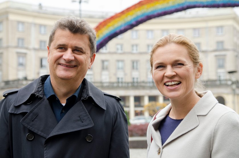 Janusz Palikot i Barbara Nowacka