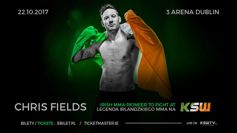 Chris Fields (11-7-1, 6 KO, 5 Sub) dołącza do karty KSW 40. Irlandczyk 22 października w 3Arena zawalczy przed własną publicznością w swoim rodzinnym mieście, Dublinie.