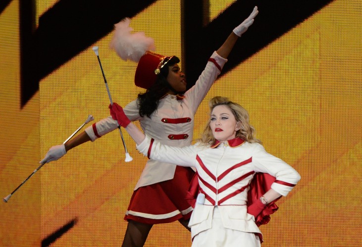 Madonna podczas koncertu w Wiedniu