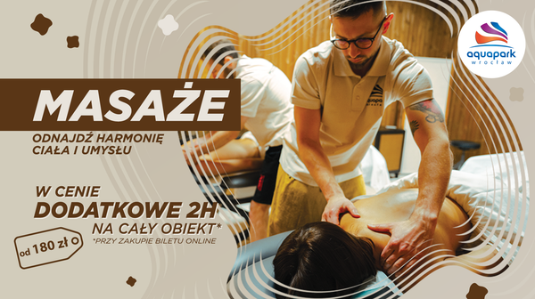 Voucher można kupić za 180 zł, ale w cenie tej są dodatkowe dwie godziny na cały obiekt, a więc na korzystanie z basenów, zjeżdżalni, saun i wszystkich pozostałych atrakcji. Można zatem połączyć relaks z zabawą i rekreacją.