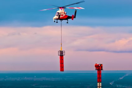 Helikoptery pracują przy wielkiej wymianie nadajników telewizyjnych. Jakie zmiany czekają widzów? [WIDEO]