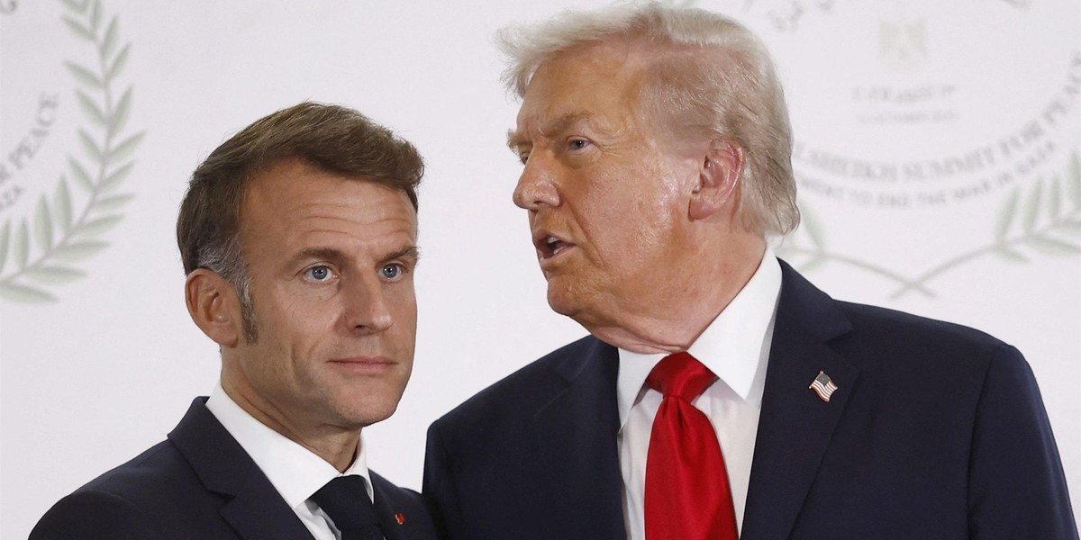 Emmanuel Macron, Donald Trump. 