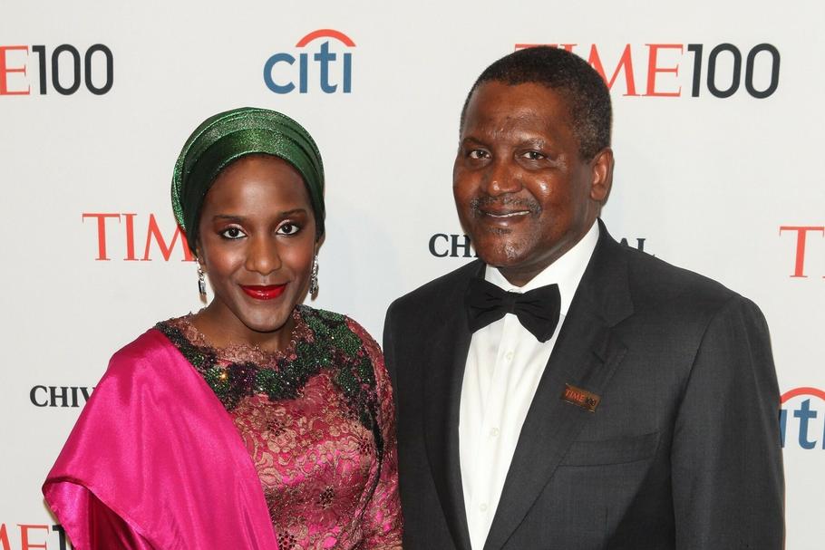 Najbogatszy człowiek Afryki Aliko Dangote i jego córka Halima Dangote