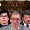Aleksandar Vučić, Marta Kos, Vladan Petrov