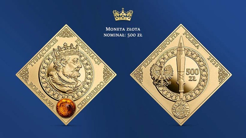 Złota moneta kolekcjonerska „Tysiąclecie koronacji Bolesława Chrobrego”