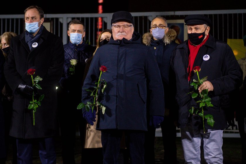 Lech Wałęsa podczas uroczystości w Gdańsku.