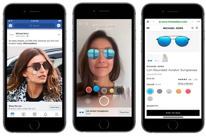 Facebook testuje reklamy AR w newsfeedzie