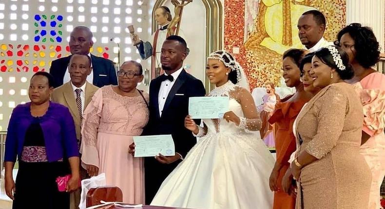 Actress Elizabeth Lulu Michael weds fiancé and Media Mogul Majizzo (Photos)