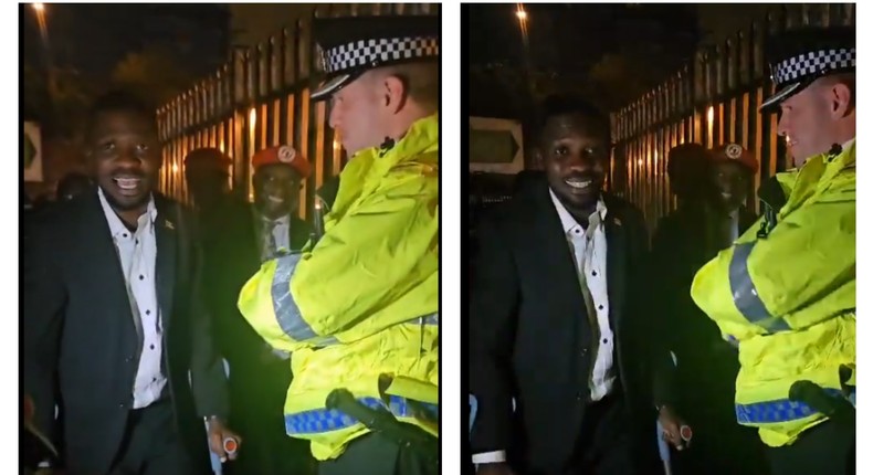 Bobi Wine interacts with Police in the UK