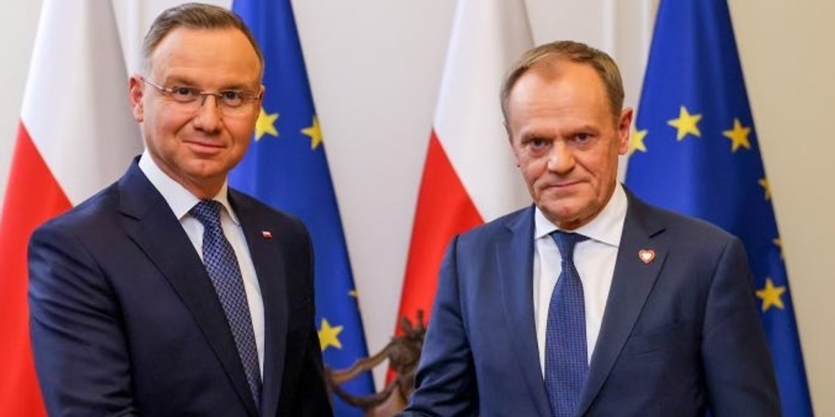 Prezydent Andrzej Duda i premier Donald Tusk.