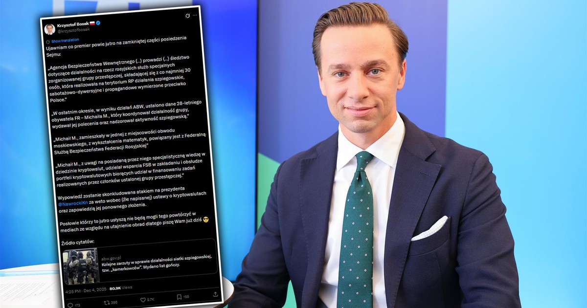 Bosak zaskoczył wpisem. "Ujawniam, co premier powie jutro"