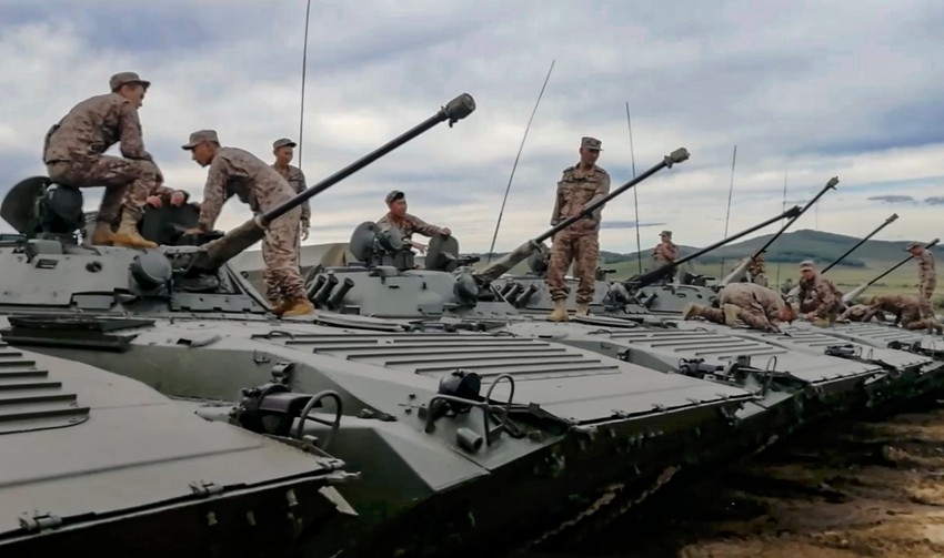 Mongolska vojska uoči vojnih vežbi Vostok 2022