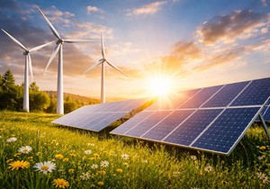 Održiva energija pri zalasku sunca