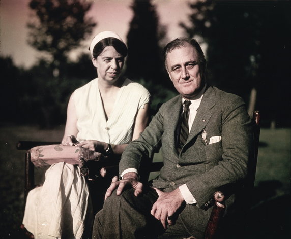 Eleanor i Franklin Rooseveltowie w 1932 r., ponad pół roku przed zostaniem parą prezydencką