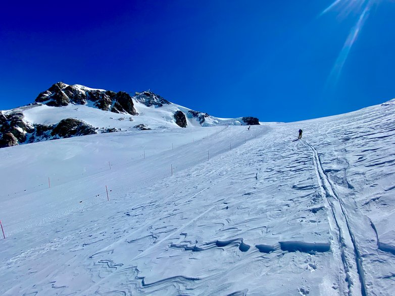 Lodowcem Theodul na Klein Matterhorn