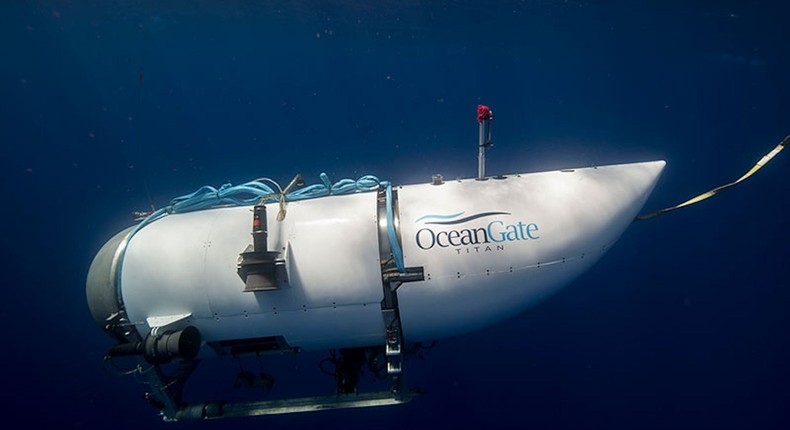 The Titan submersible, which went missing on Sunday while taking a crew of five people to the seafloor wreck of the RMS Titanic.OceanGate