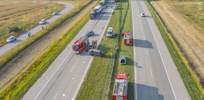 Groźny wypadek na A1 w kierunku Gdańska. Dramatyczne zdjęcia