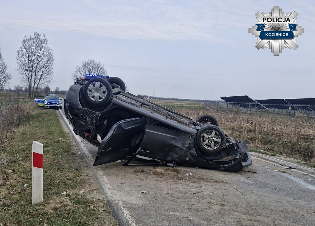 Auto dachowało. W środku 3-letnie dziecko. Ale nie to było największym szokiem