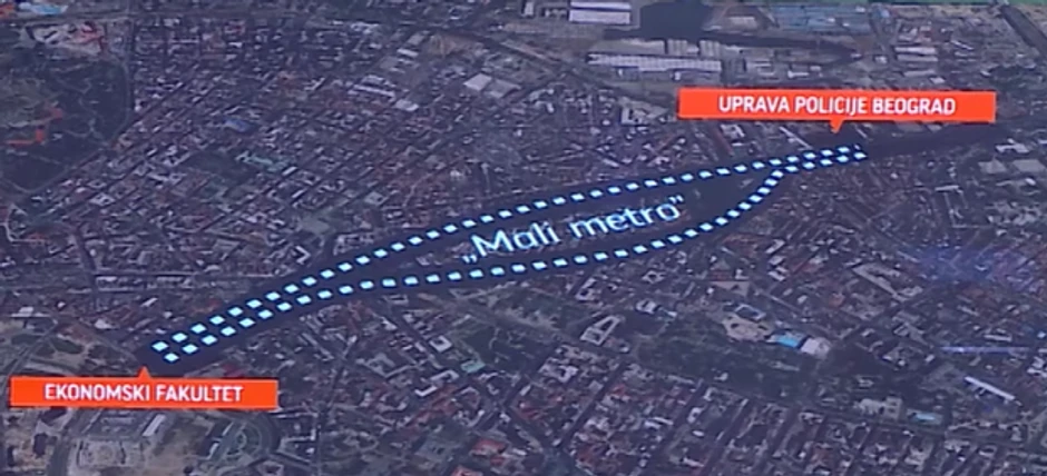 Trasa "malog metroa" u Beogradu