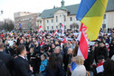 Dzień Wolności Białorusi w Białymstoku. W spotkaniu z diasporą białoruską wzięli udział Swiatłana Cichanouska i Paweł Łatuszka, 25.03.2022