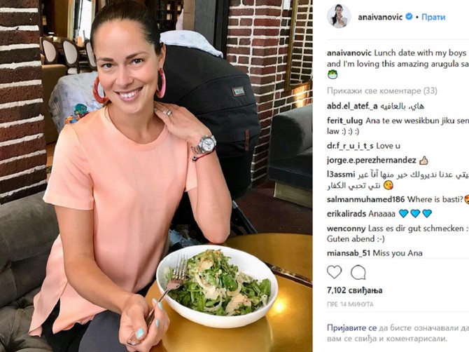Ana Ivanović bira zdravu rukolu