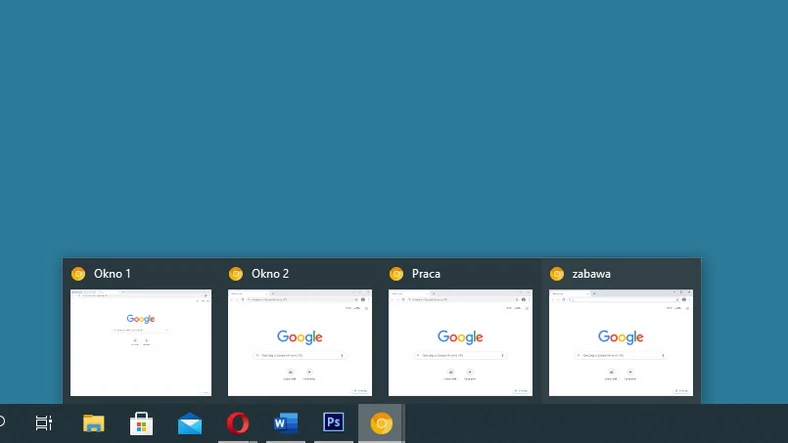 Google Chrome z opcją nazywania okien