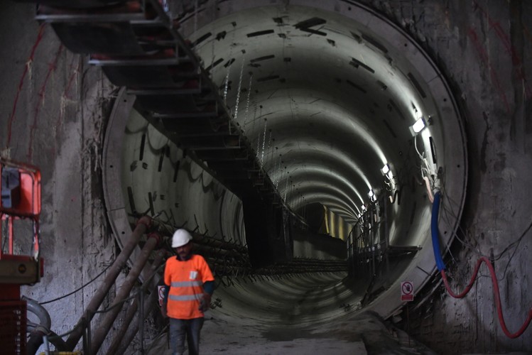 Teraz przed budowniczymi metra stoi zadanie wydrążenia tunelu w kierunku Dworca Wileńskiego. <br><br>
(nlat/cat) PAP/Bartłomiej Zborowski