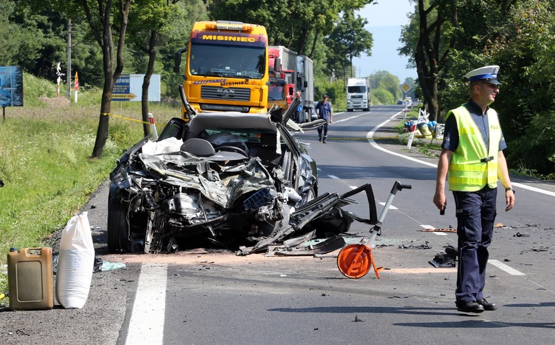 Wypadek na zakopiance w Białym Dunajcu