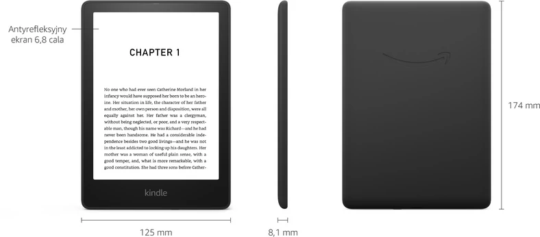 Kindle Paperwhite 5 ma większy ekran od poprzednika, co też zwiększyło wymiary całego urządzenia.