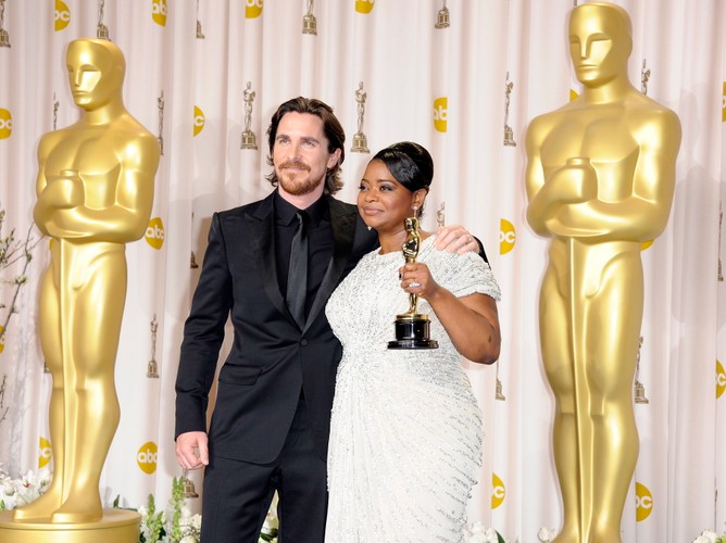 Laureatka Oscara Octavia Spencer ('Służące') i Christian Bale