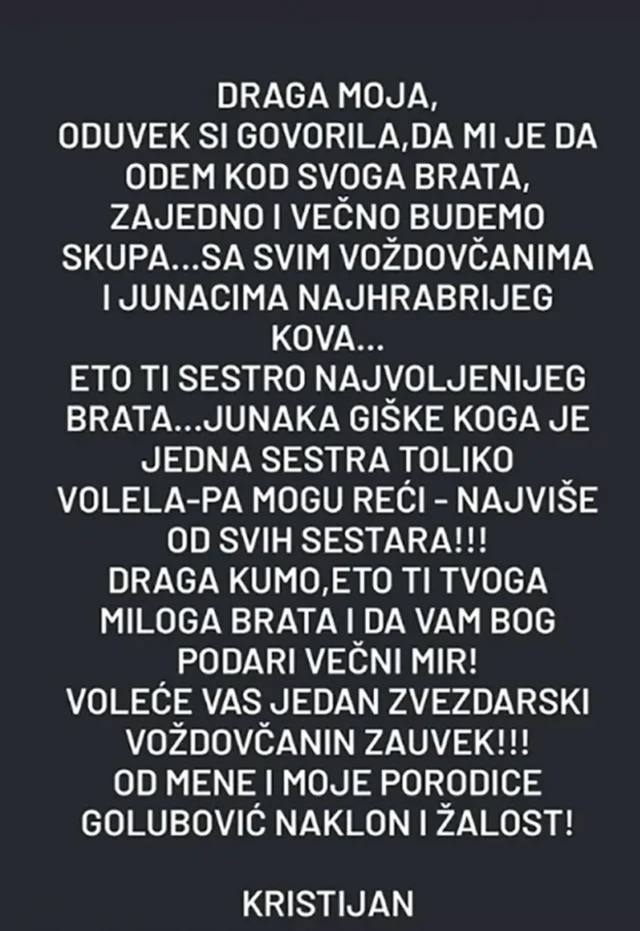 Oglasio se Kristijan Golubović nakon tužnih vesti, sa svima podelio bol