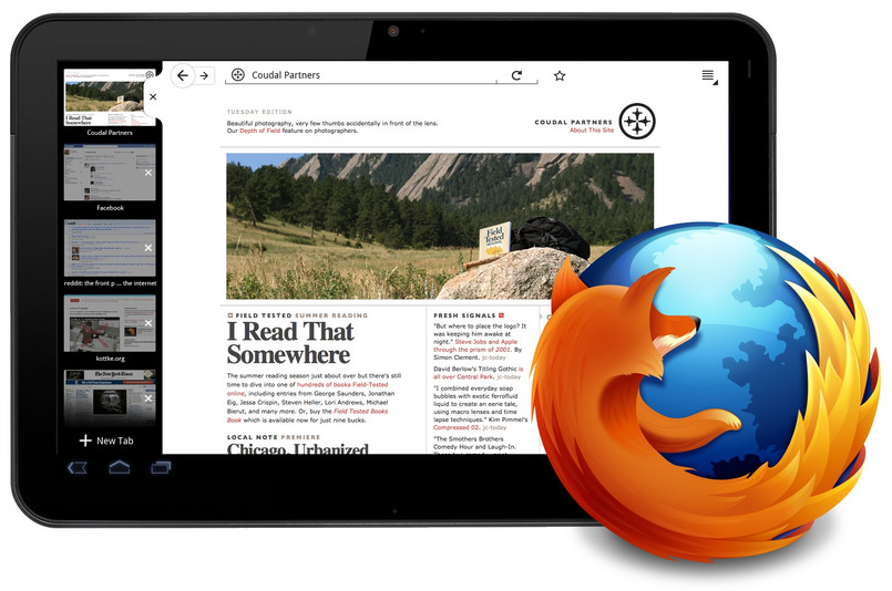 Mozilla Firefox - projekt przeglądarki na tablety