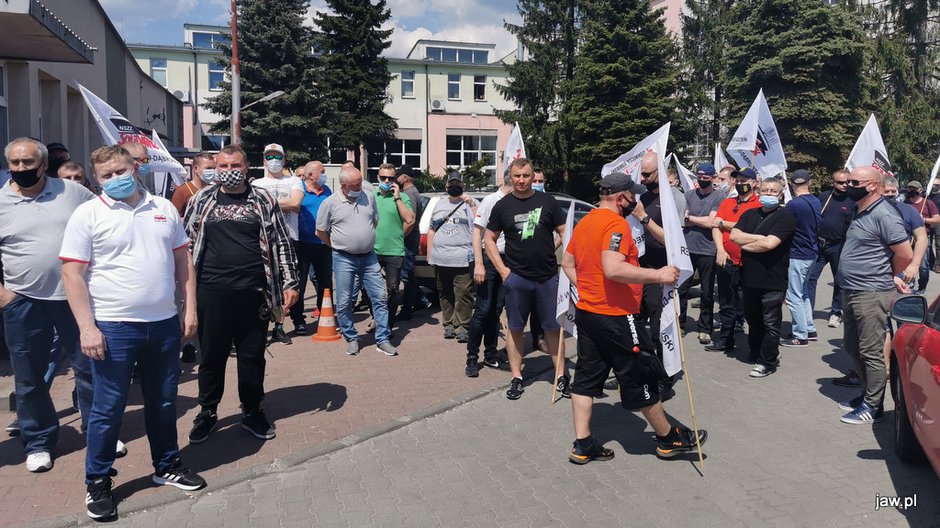 Protest związkowców