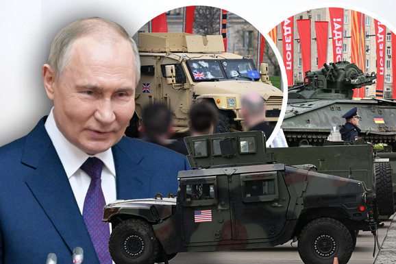 (FOTO/VIDEO) PUTIN ISTERAO TENKOVE NA ULICE MOSKVE Rusi se hvale zaplenjenim britanskim oklopnim vozilima, građani PRESTRAVLJENI
