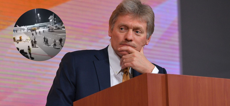 "To zachodnia próba podzielenia rosyjskiego społeczeństwa". Kreml komentuje zajścia w Dagestanie