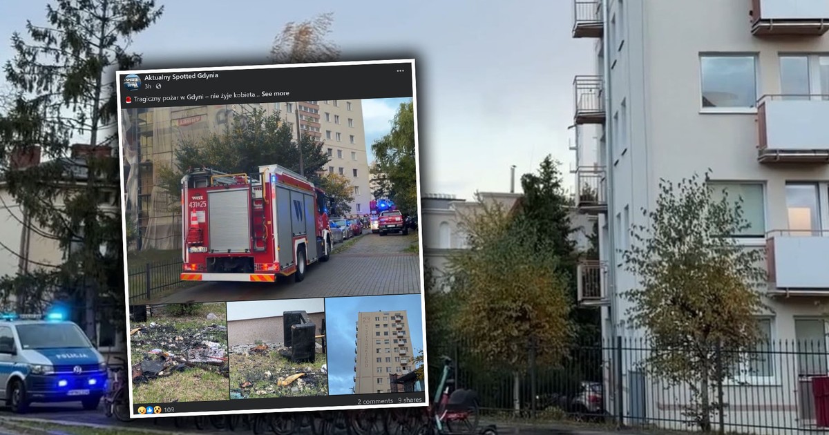 Nocny dramat w gdyńskim wieżowcu. Nie żyje kobieta, ewakuowano 24 osoby
